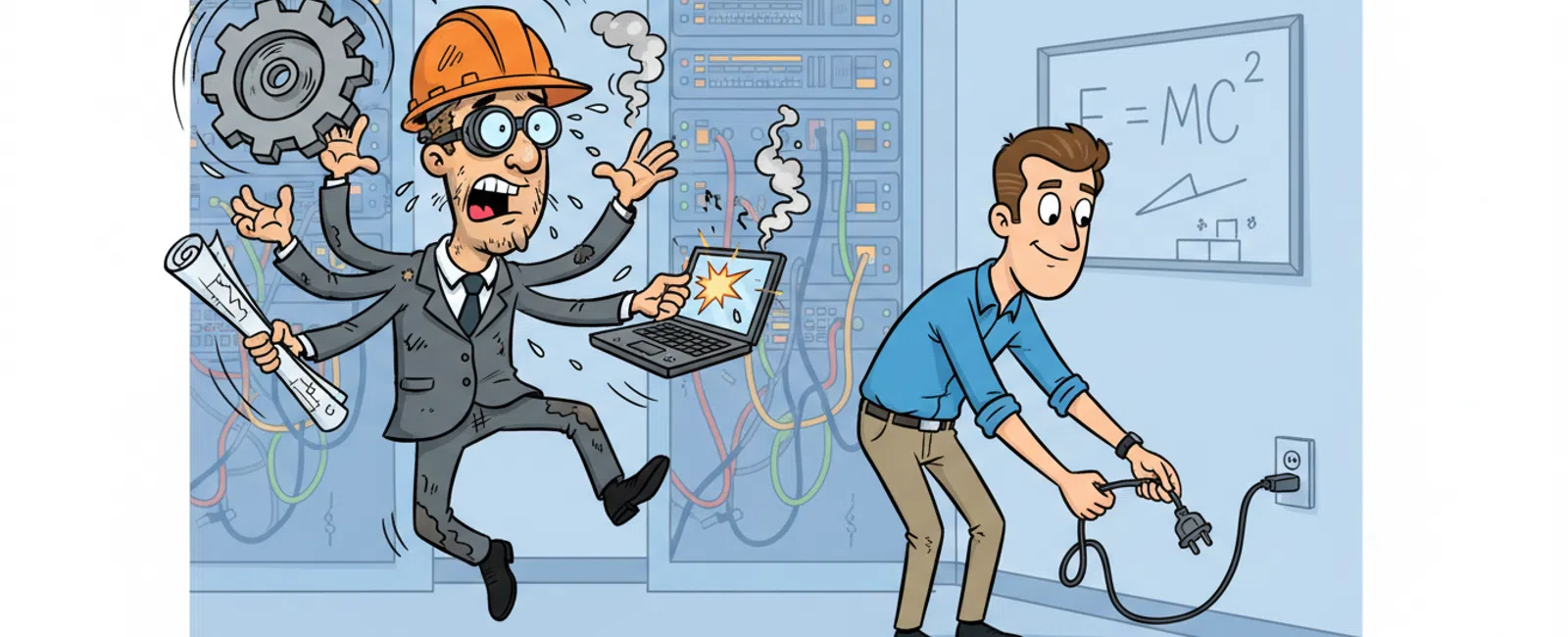 Cartoon: How Does Co-Managed IT Work for Engineering Firms Businesses