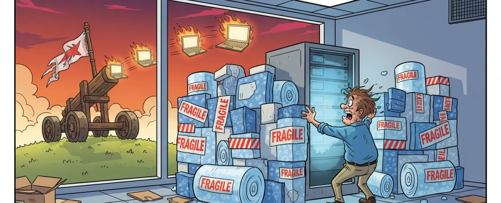 Cartoon: HIPAA IT Requirements for Healthcare Businesses