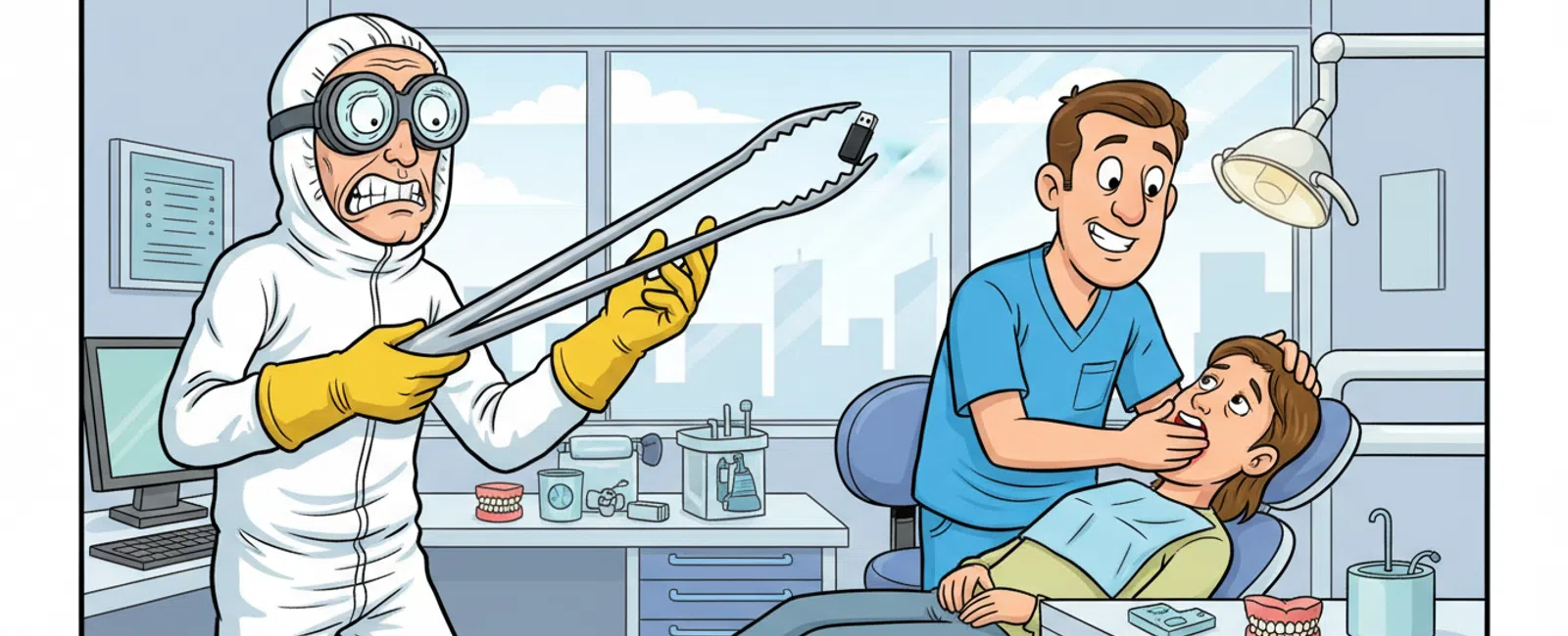 Cartoon: HIPAA IT Requirements for Dental Businesses in Salt Lake City