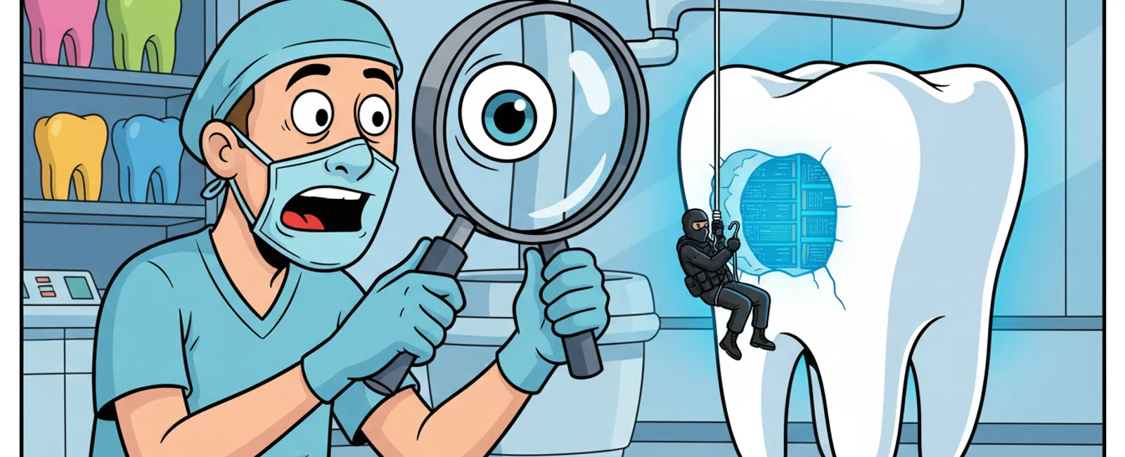 Cartoon: How Does Cybersecurity Work for Dental Businesses