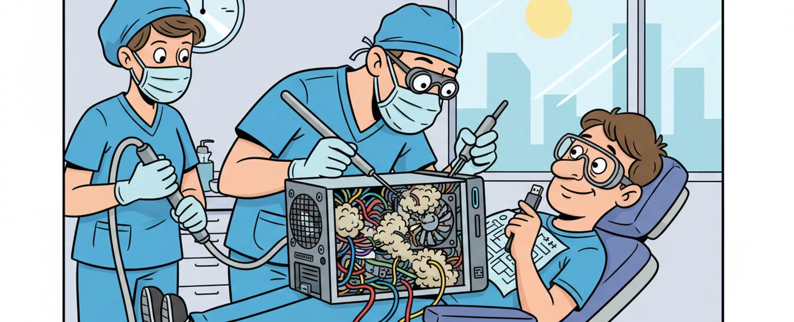 Cartoon: What Should Be Included in a Managed IT Services Agreement for Dental Practices