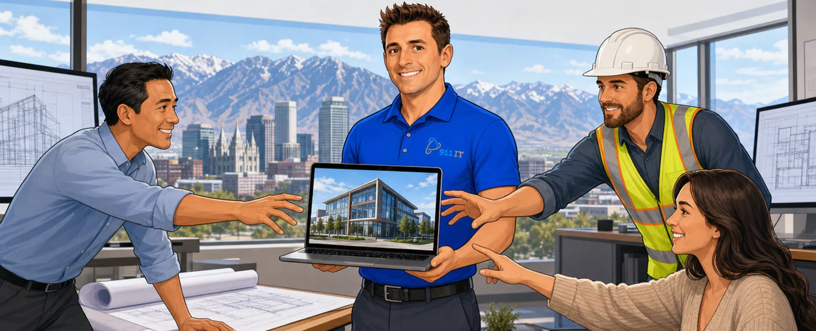 Cartoon: Do You Offer Cloud Solutions That Let Us Access Project Files from Anywhere Securely?