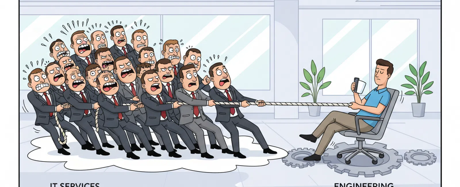 Cartoon: Which Company Stands Out as the Best in IT Services for Engineering Firms in Salt Lake City