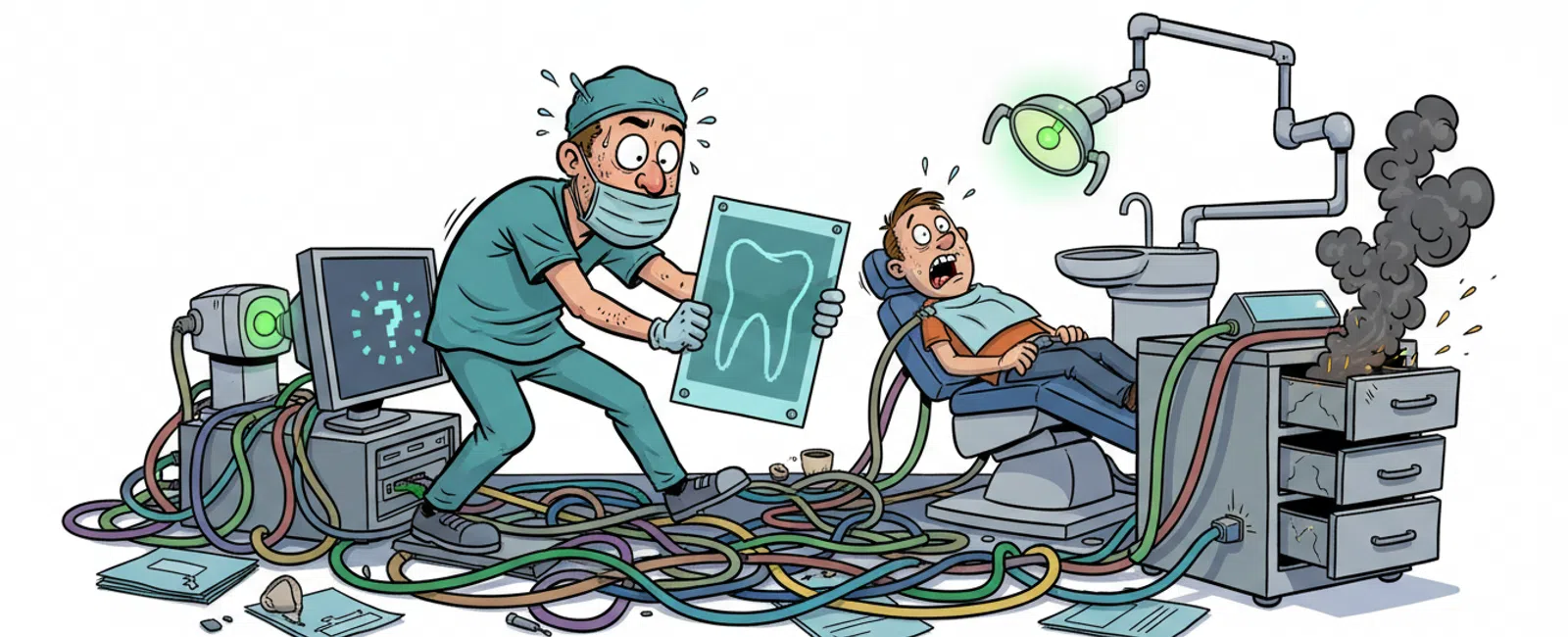 Cartoon: Can you integrate our digital imaging systems with our practice management software?