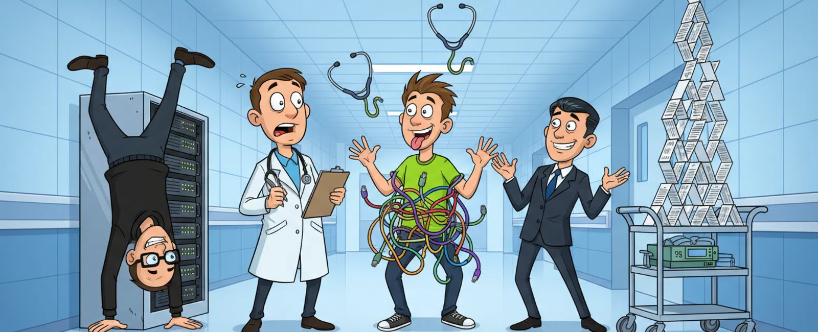 Cartoon: How to Choose an IT Company for Your Healthcare Practice in Salt Lake City