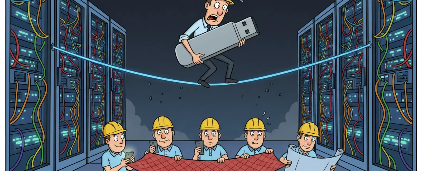 Cartoon: Engineering Firm IT Provider Transition: Protecting Project Data and Minimizing Risk