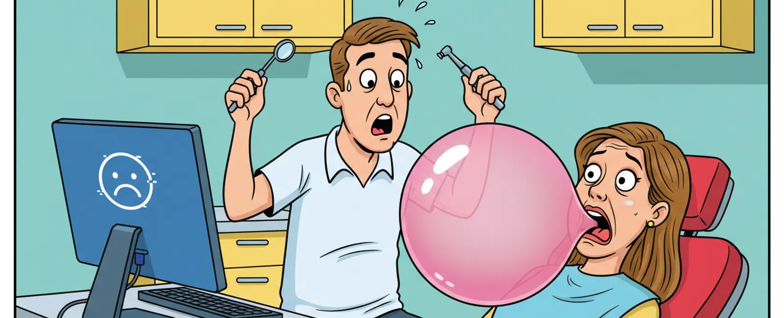 Cartoon: What Happens If Our Practice Management Software Goes Down During Patient Hours
