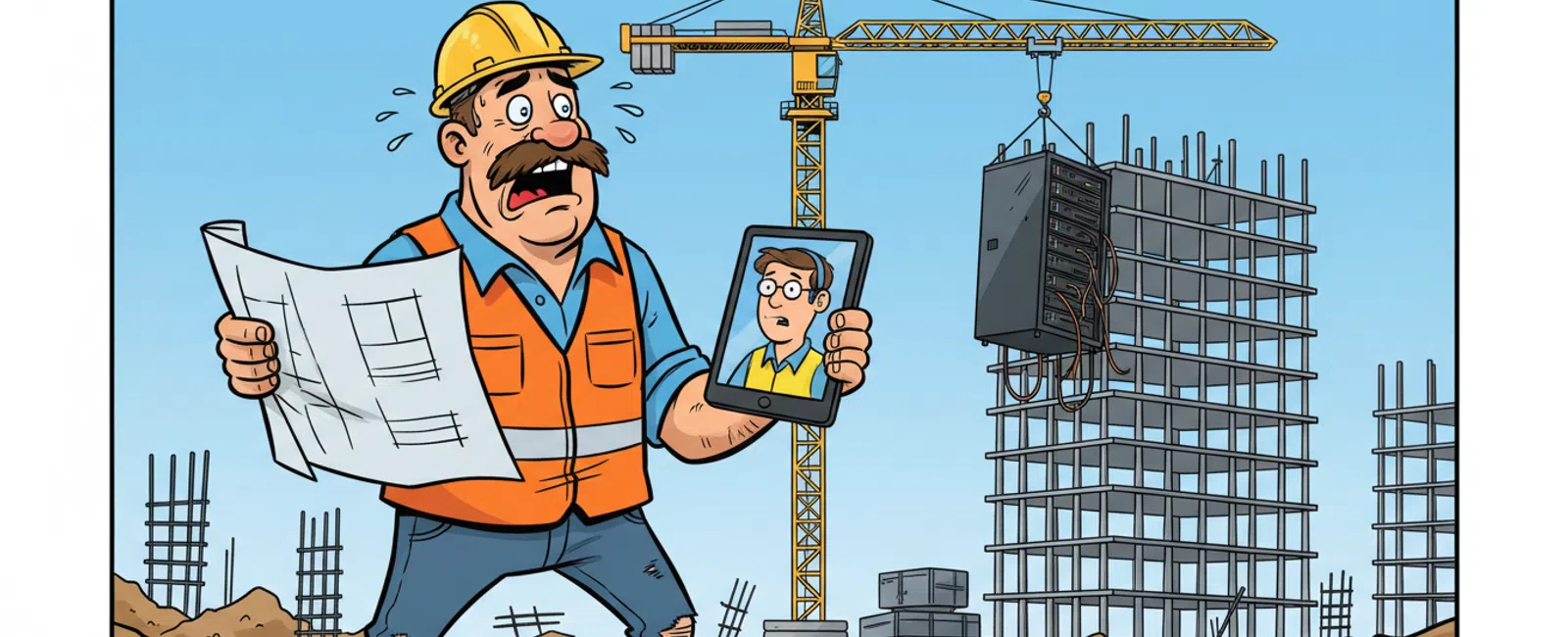Cartoon: How Does Co-Managed IT Work for Construction Businesses