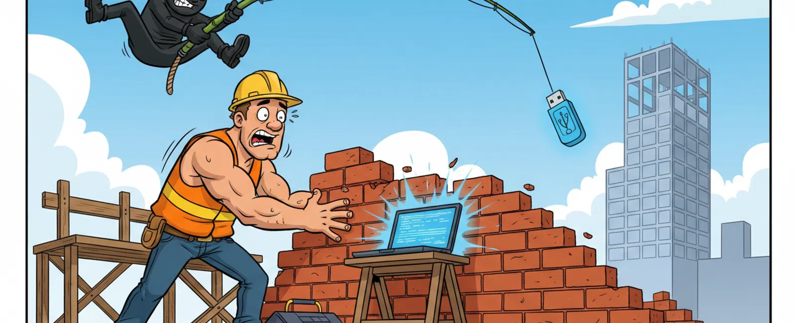 Cartoon: How Do I Protect Construction Company Data and Blueprints from Hackers in Salt Lake City