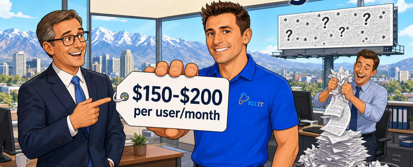 Cartoon: How Much Does an MSP Charge for CPA Firms in Salt Lake City?