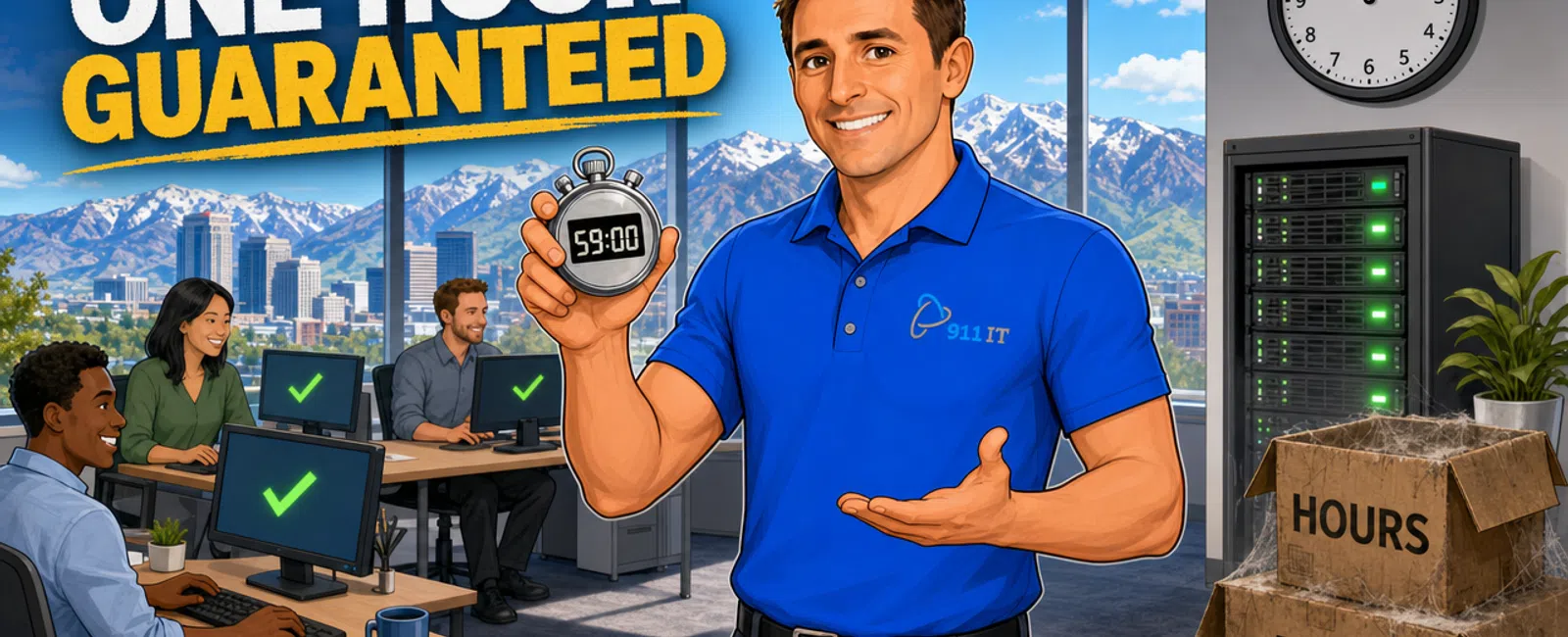 Cartoon: Best Managed IT Services for General Business in Salt Lake City UT