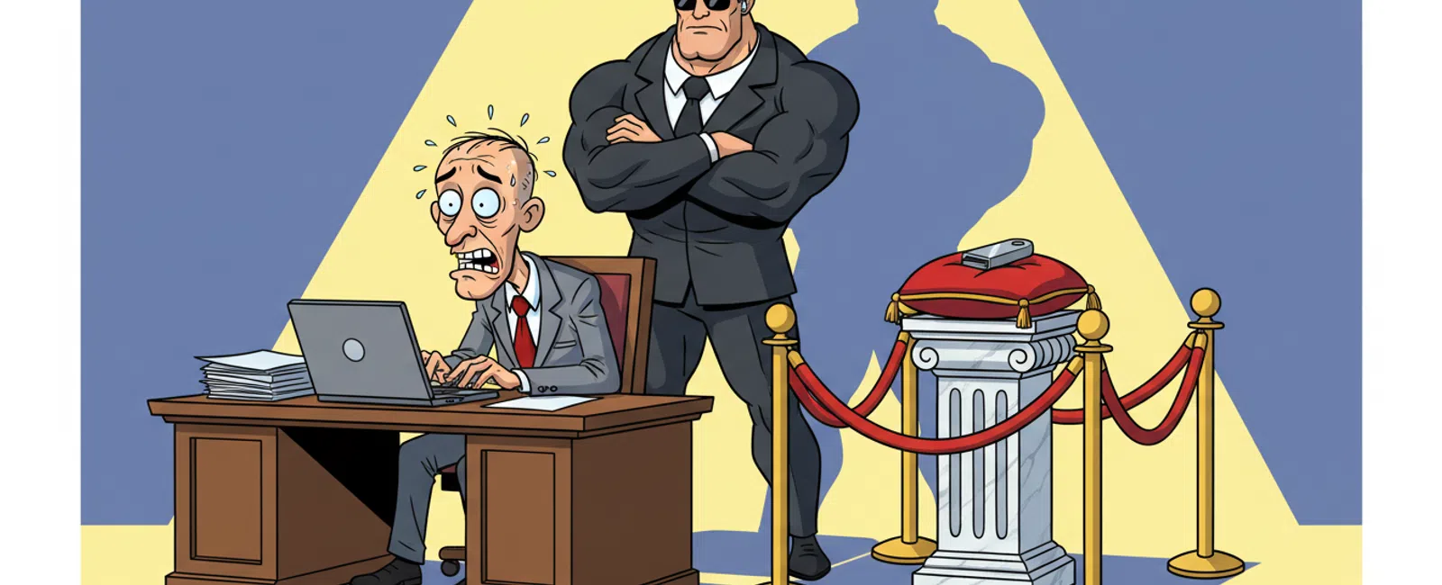Cartoon: How do you ensure our client data stays secure and compliant with IRS requirements?