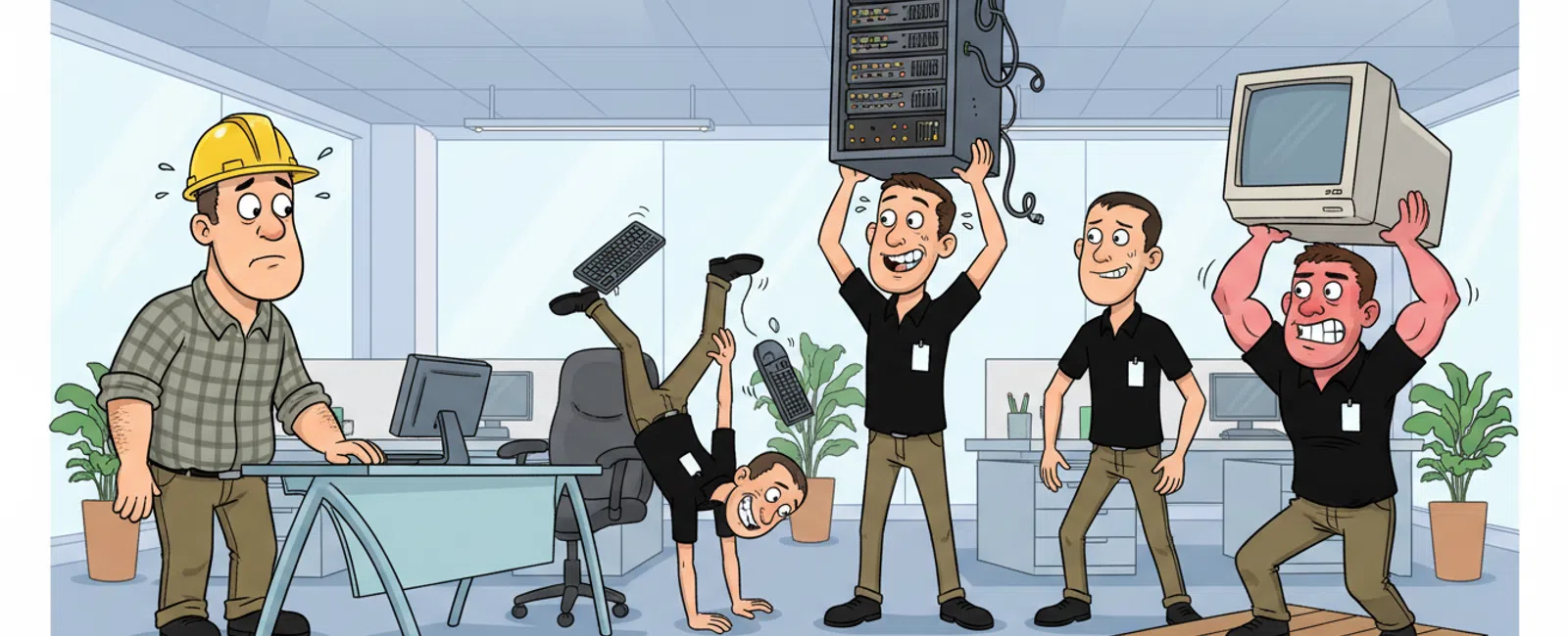 Cartoon: IT Support Companies in Salt Lake City, UT: How to Compare Them