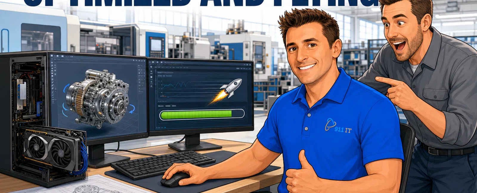 Cartoon: Can You Support Our CAD, CAM, and Engineering Software Performance Issues?