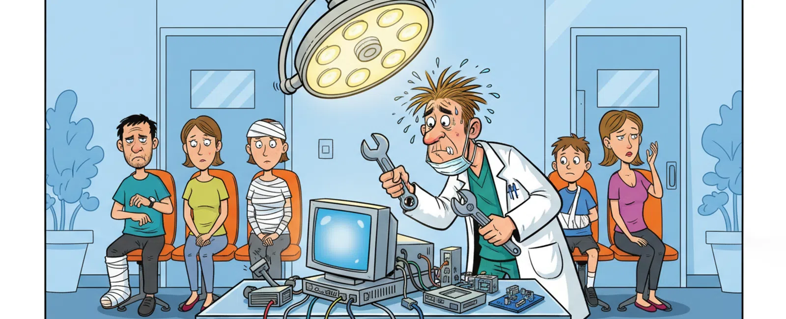 Cartoon: What Are the Different Types of IT Support Services for Healthcare Practices in Salt Lake City