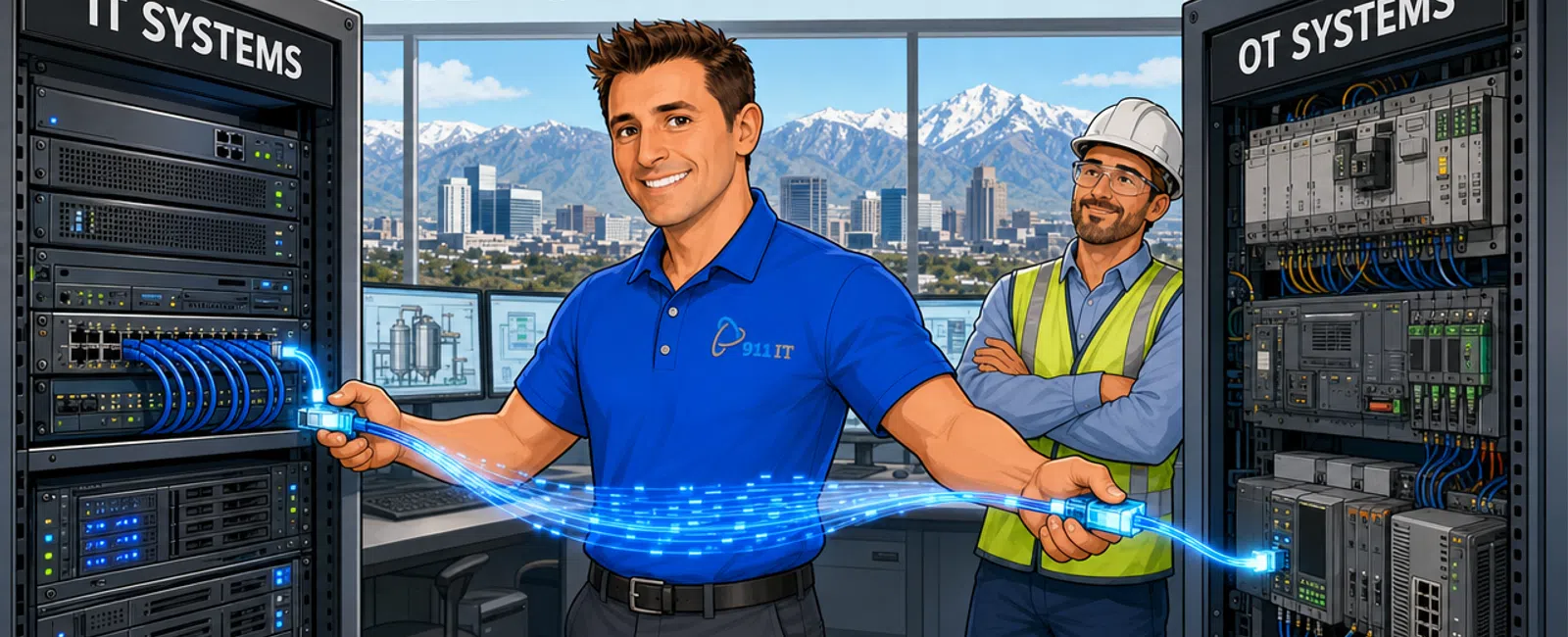 Cartoon: Do you have experience integrating IT systems with OT and plant floor equipment?