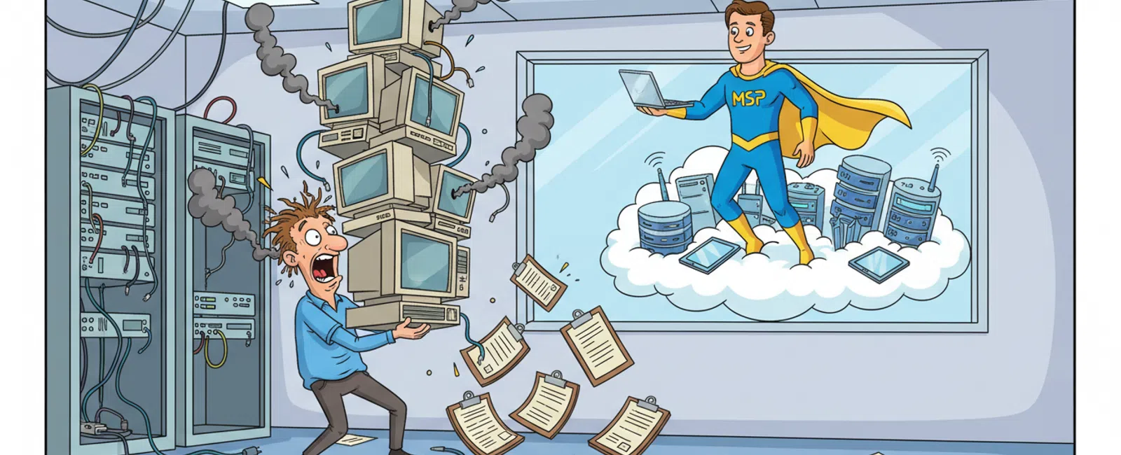 Cartoon: Best Managed IT Services for Healthcare Businesses in Salt Lake City UT