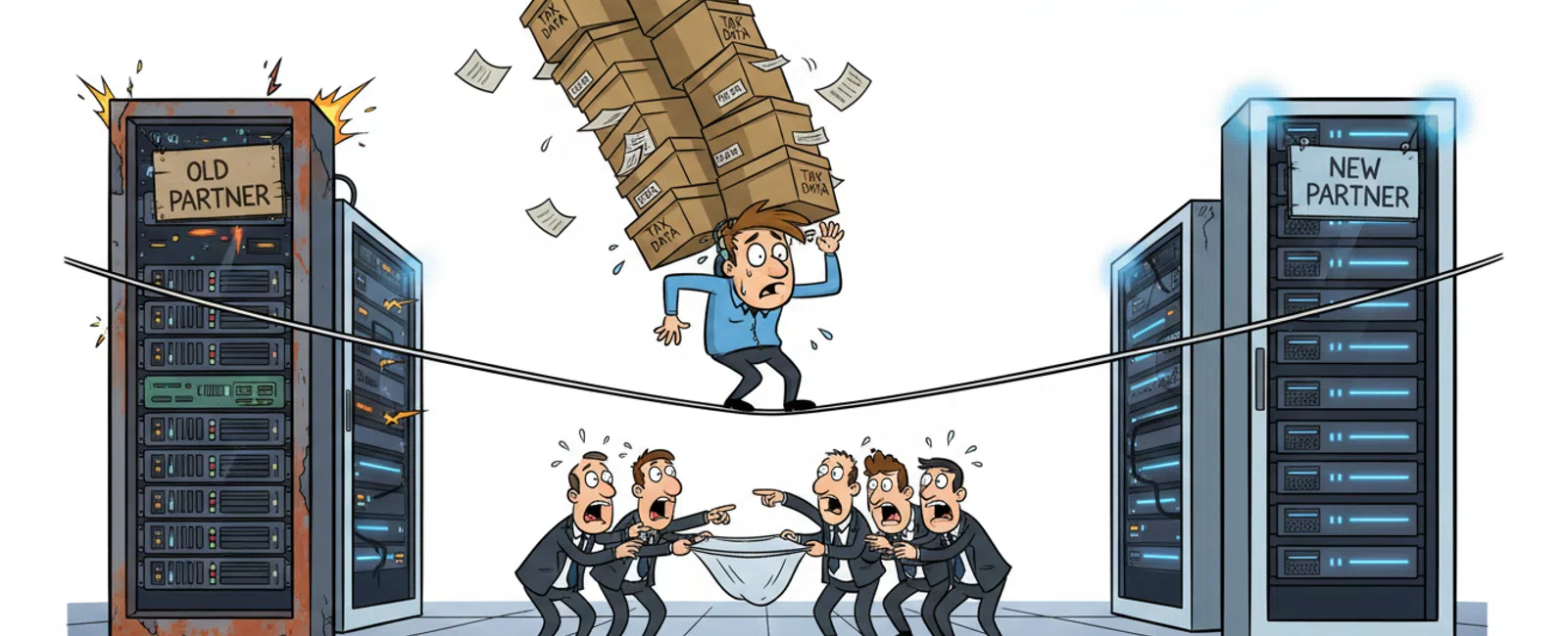 Cartoon: How CPA Firms Can Transition IT Support Partners Without Losing Data or Downtime