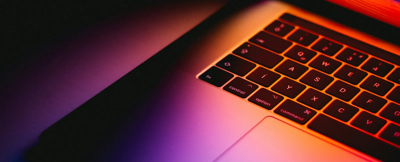 a keyboard with a light on it