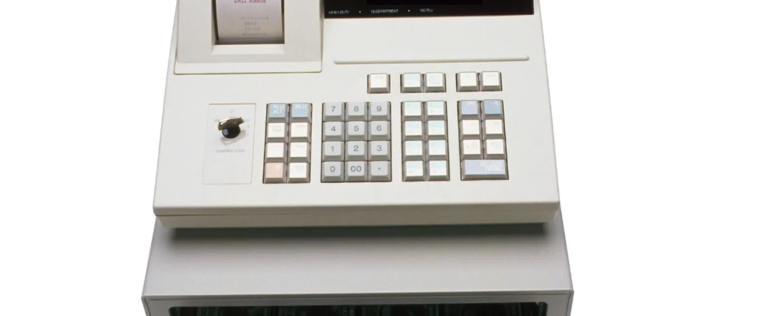 a cash register with a screen