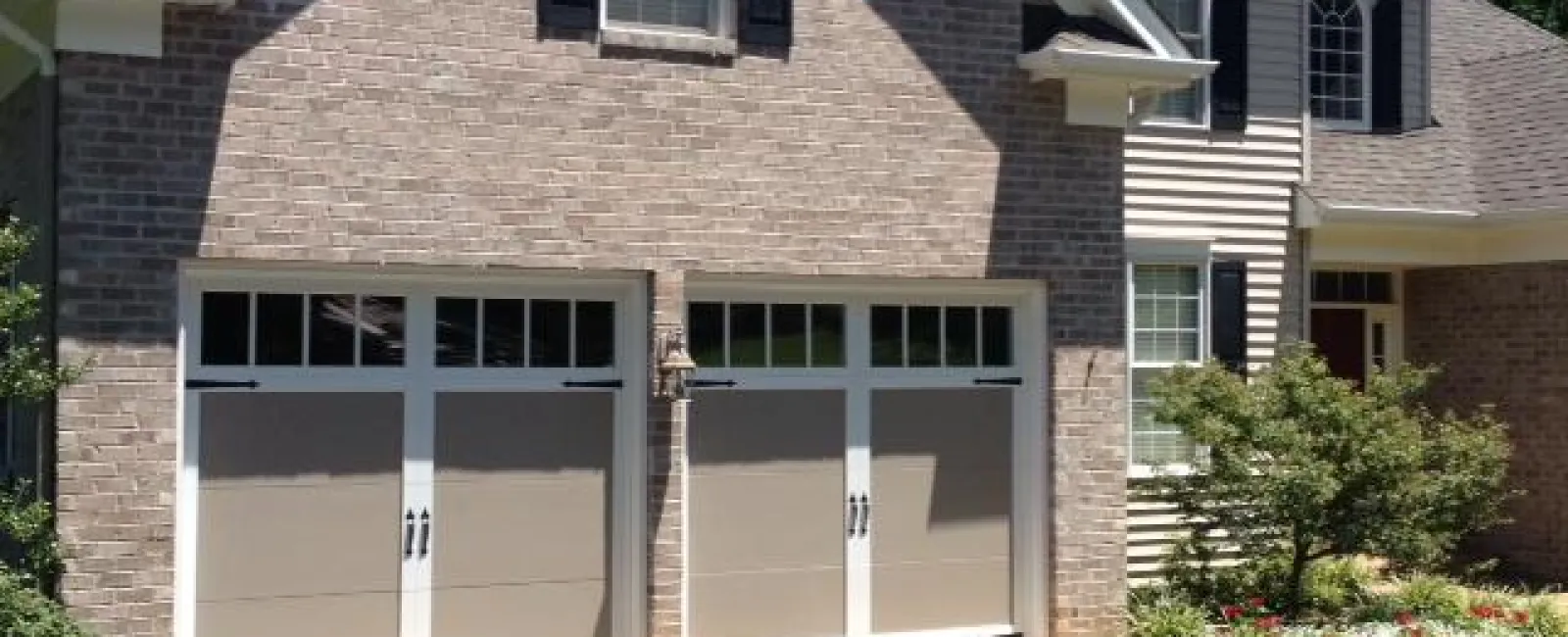 a house with a garage