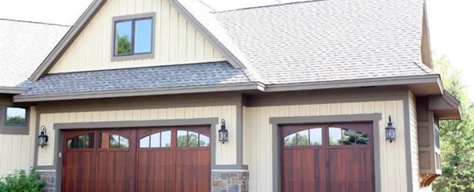 a house with a garage