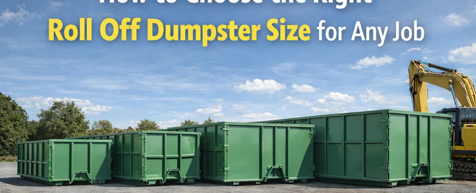How to Choose the Right Roll Off Dumpster Size for Any Job