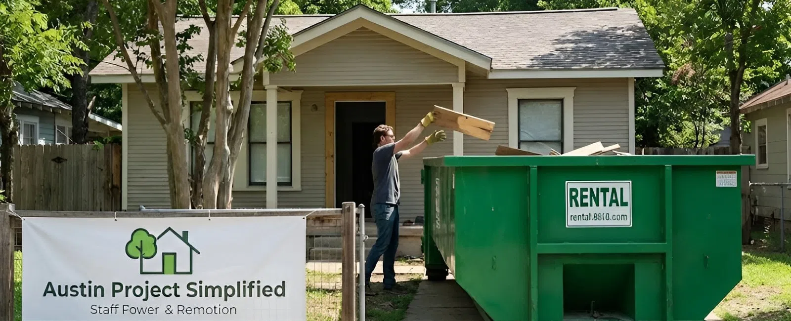 Residential Dumpster Rentals, Simplified for Every Austin, TX Project