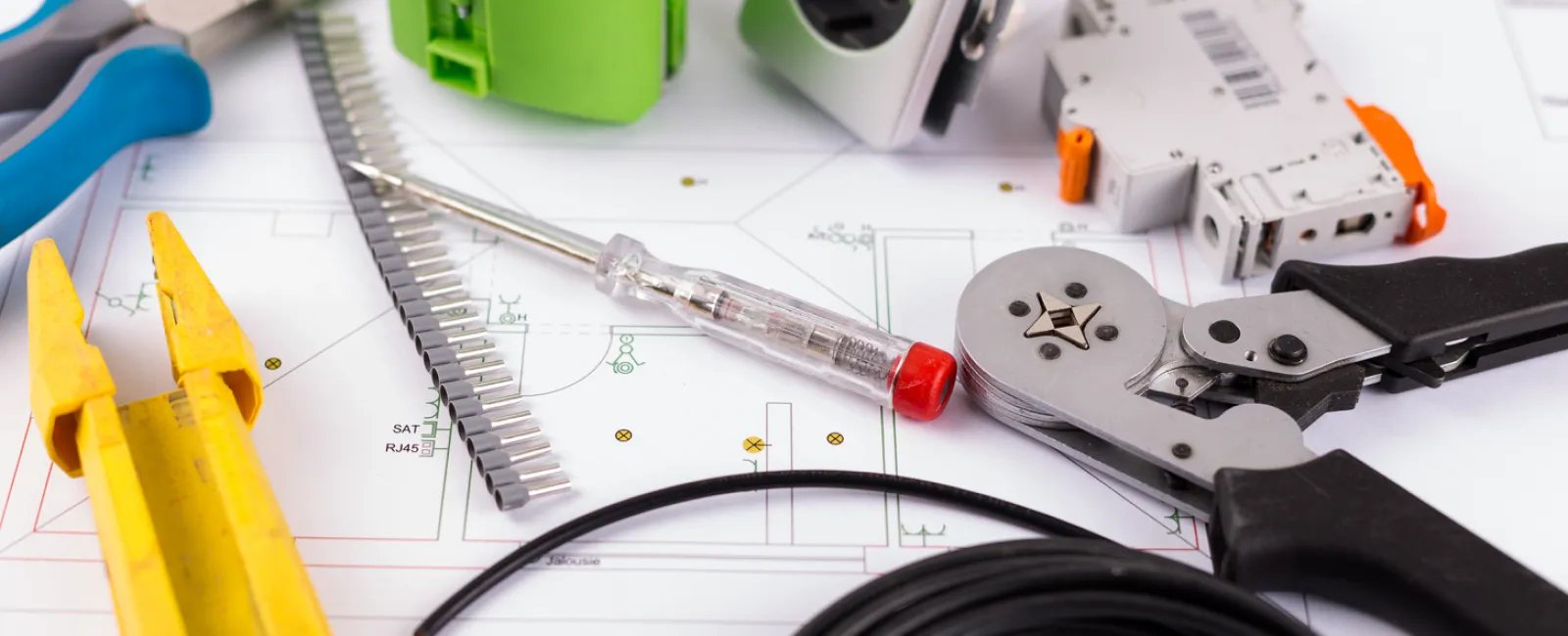 a group of tools on a table