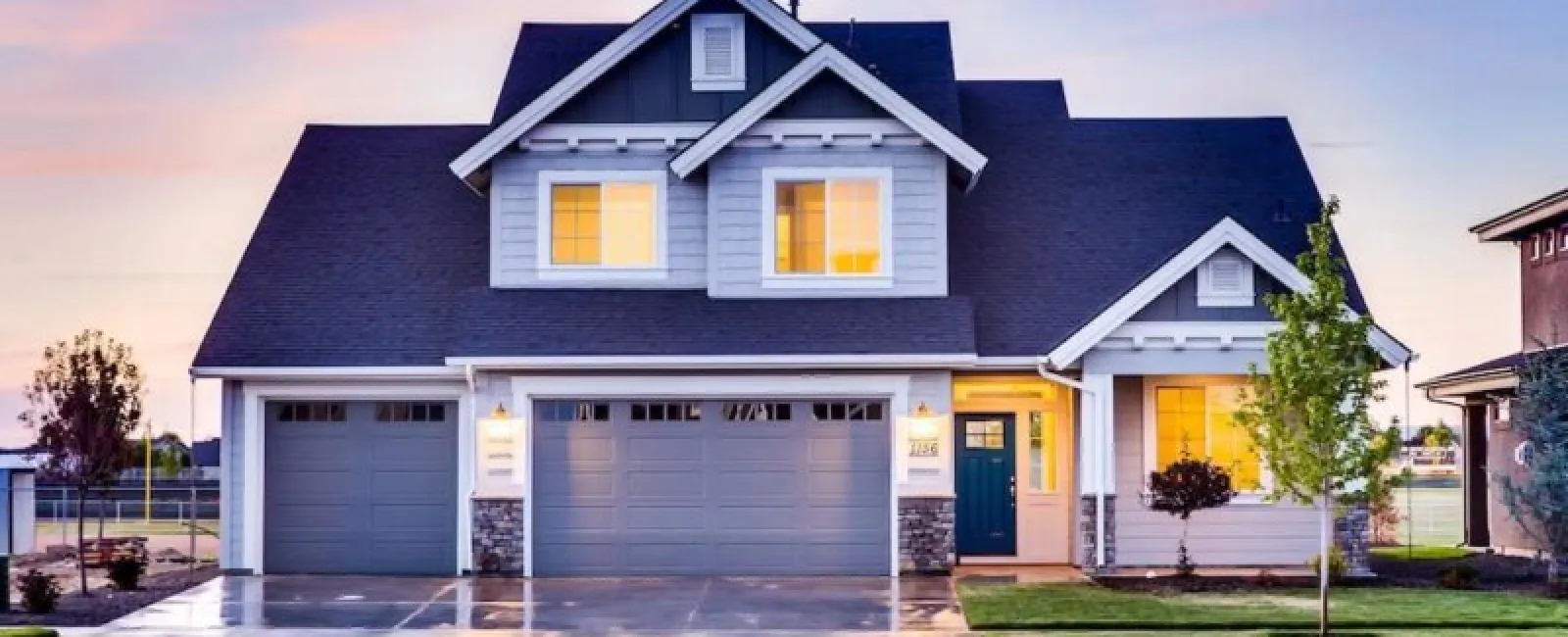 a house with a garage