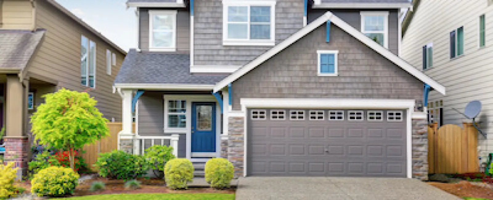 a house with a garage