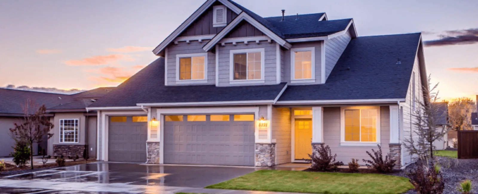 a house with a garage