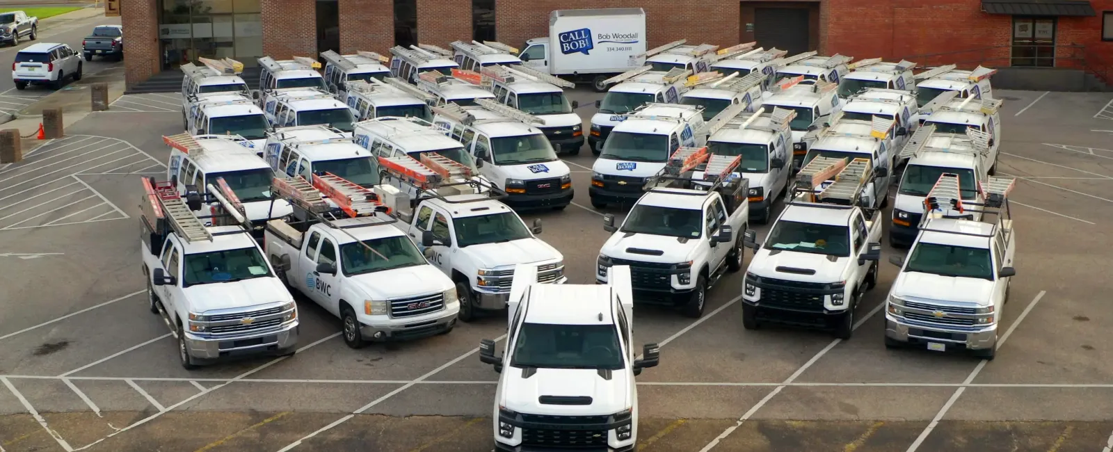 a parking lot full of cars