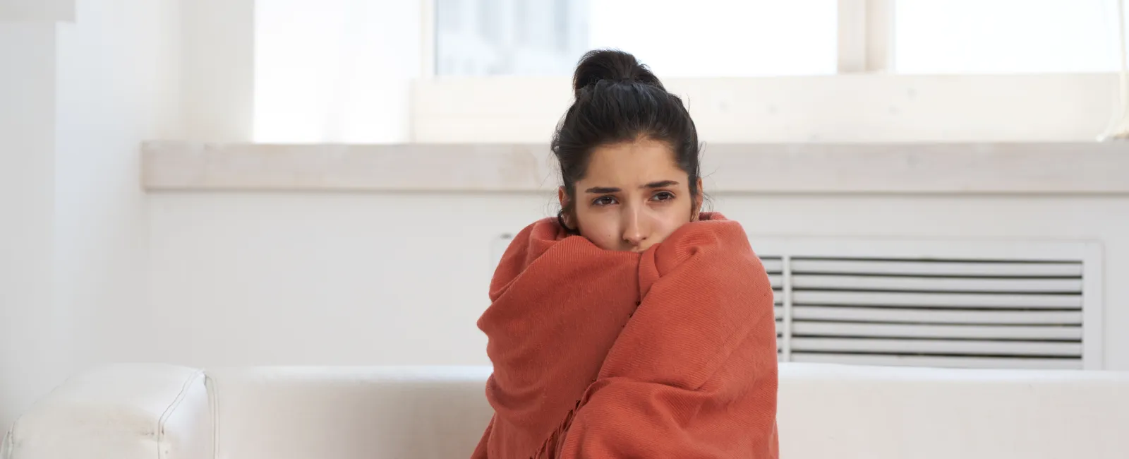 a person in a red coat