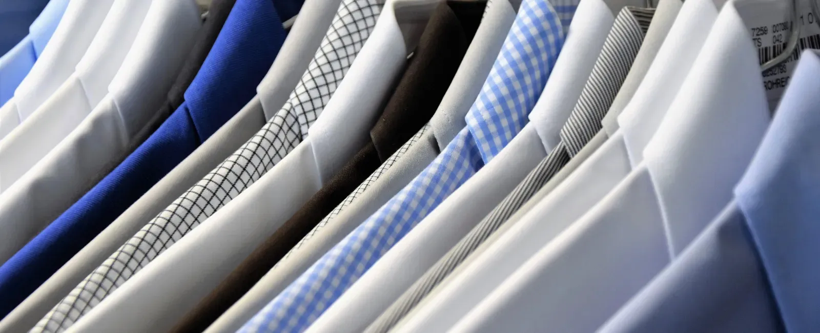 a close-up of a white and blue striped fabric