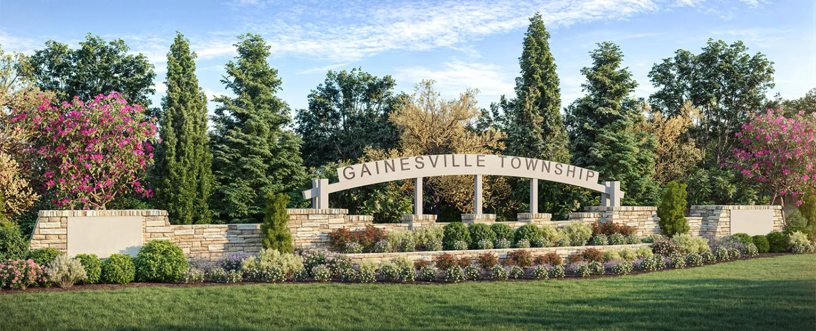 rendering of the Gainesville Township community entrance