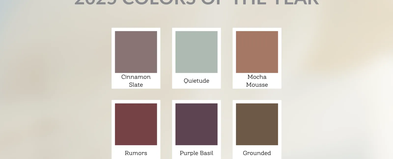 2025 Colors of the Year