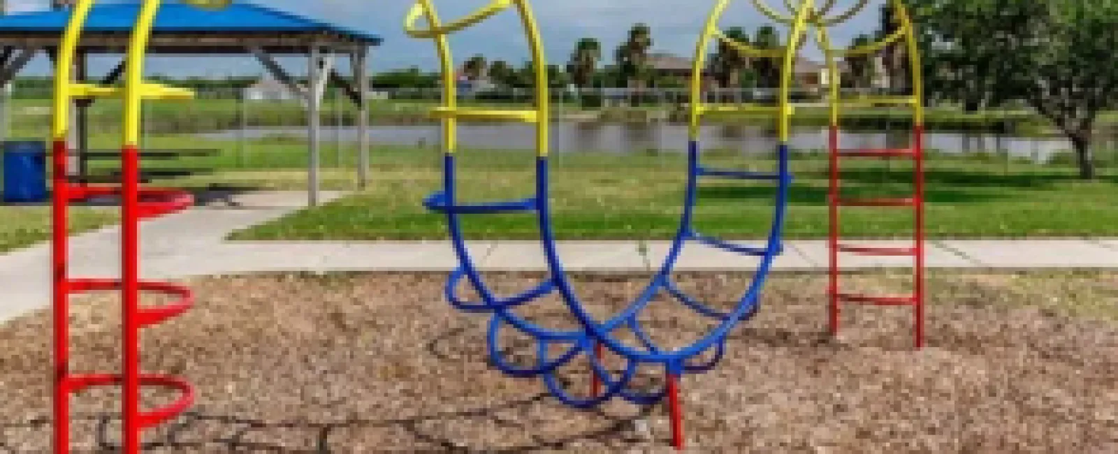 playground with ecoplay climbing structure