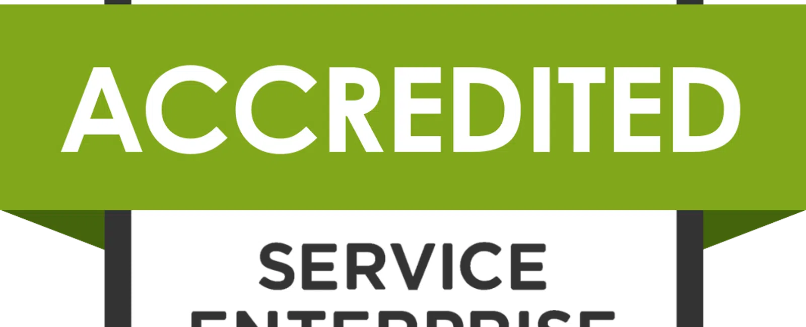 Alive Service Enterprise accreditation badge for 2026 to 2029 with green and white design.