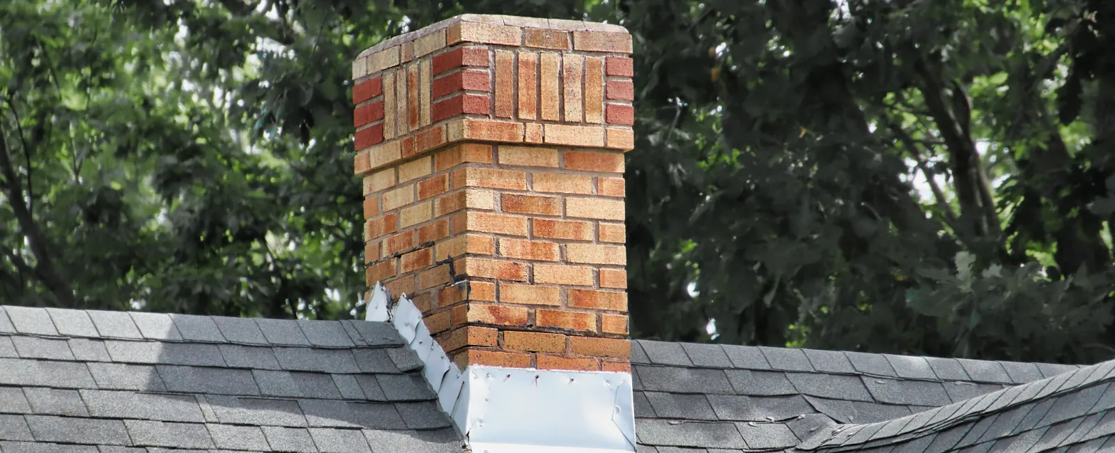 a chimney on a roof