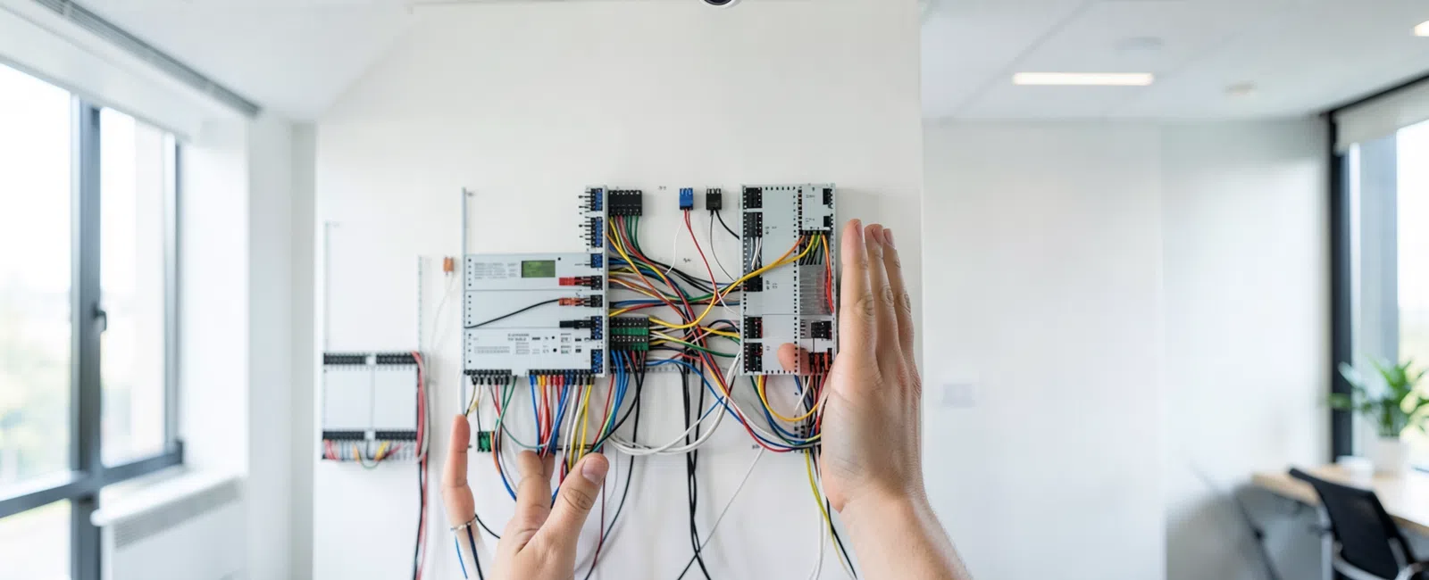Can you handle both our cybersecurity needs and the physical office technology like cabling, cameras, and conference room infrastructure?