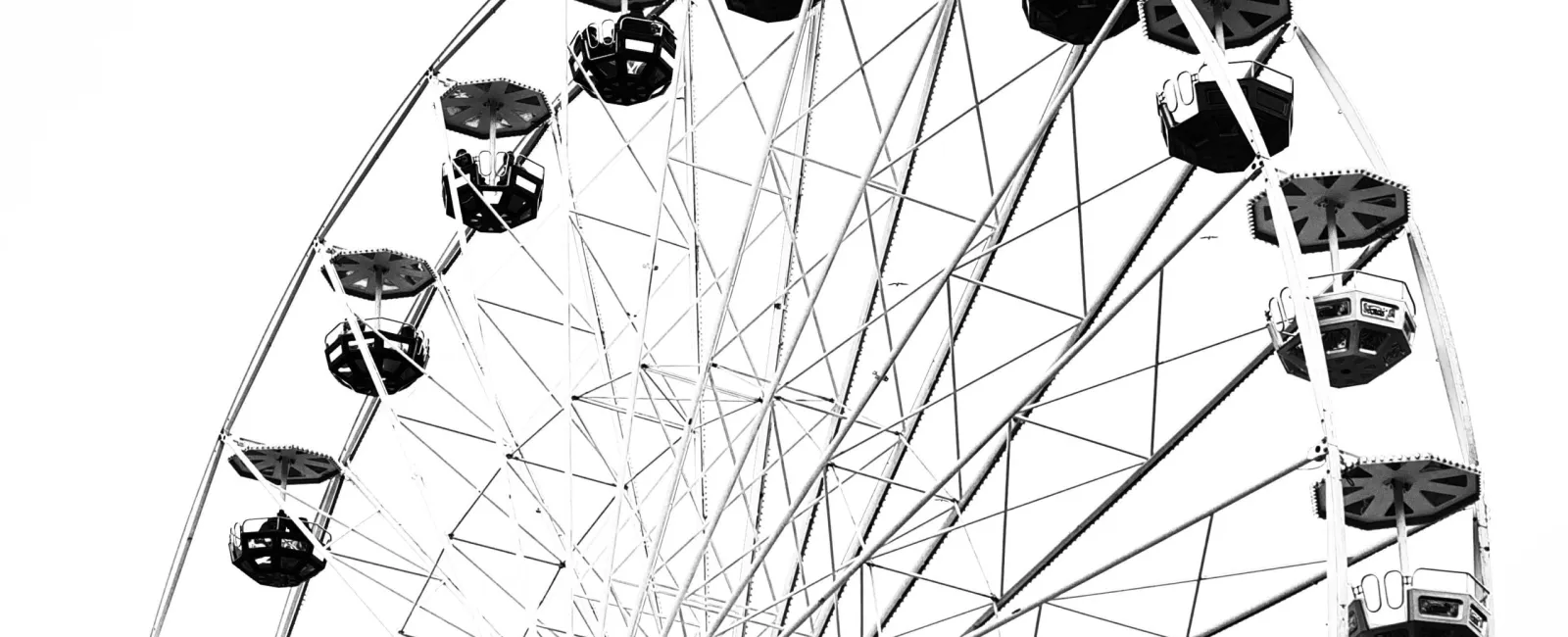 a ferris wheel with a white background