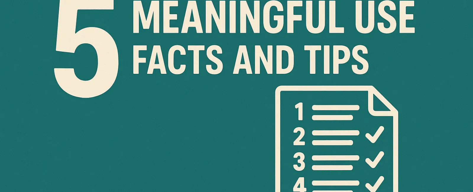 List of 5 meaningful use facts and tips