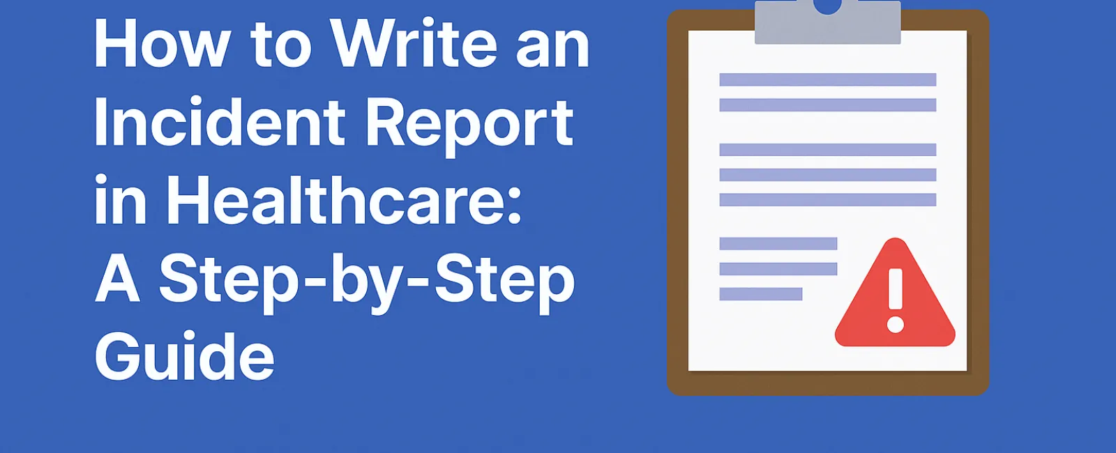 how to write an incident report