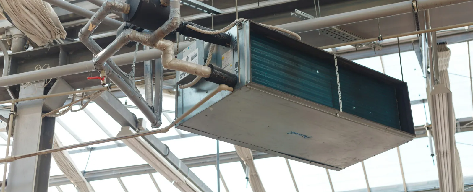 HVAC ductwork system being inspected during spring maintenance in Lawrenceville GA