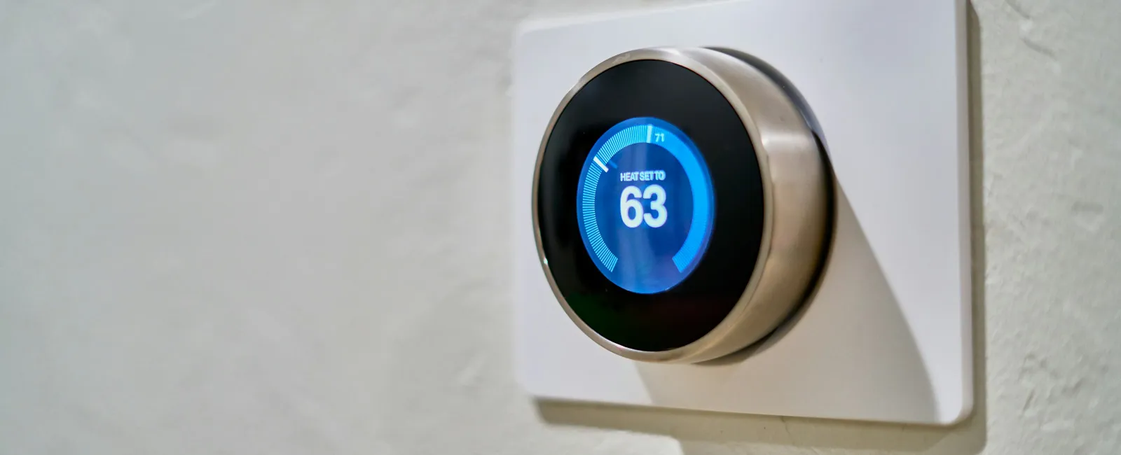 Smart thermostat displaying heating settings in a Loganville GA home