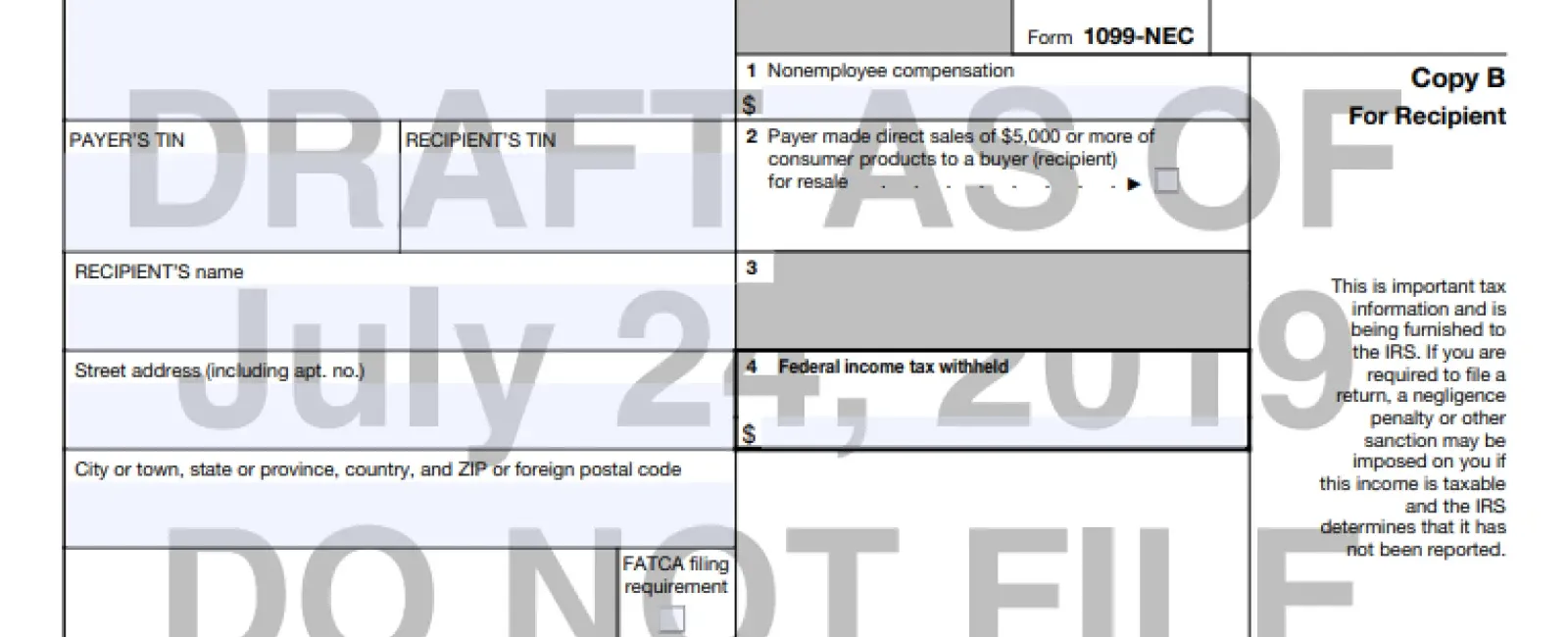 1099-NEC: A New Way to Report Non-Employee Compensation