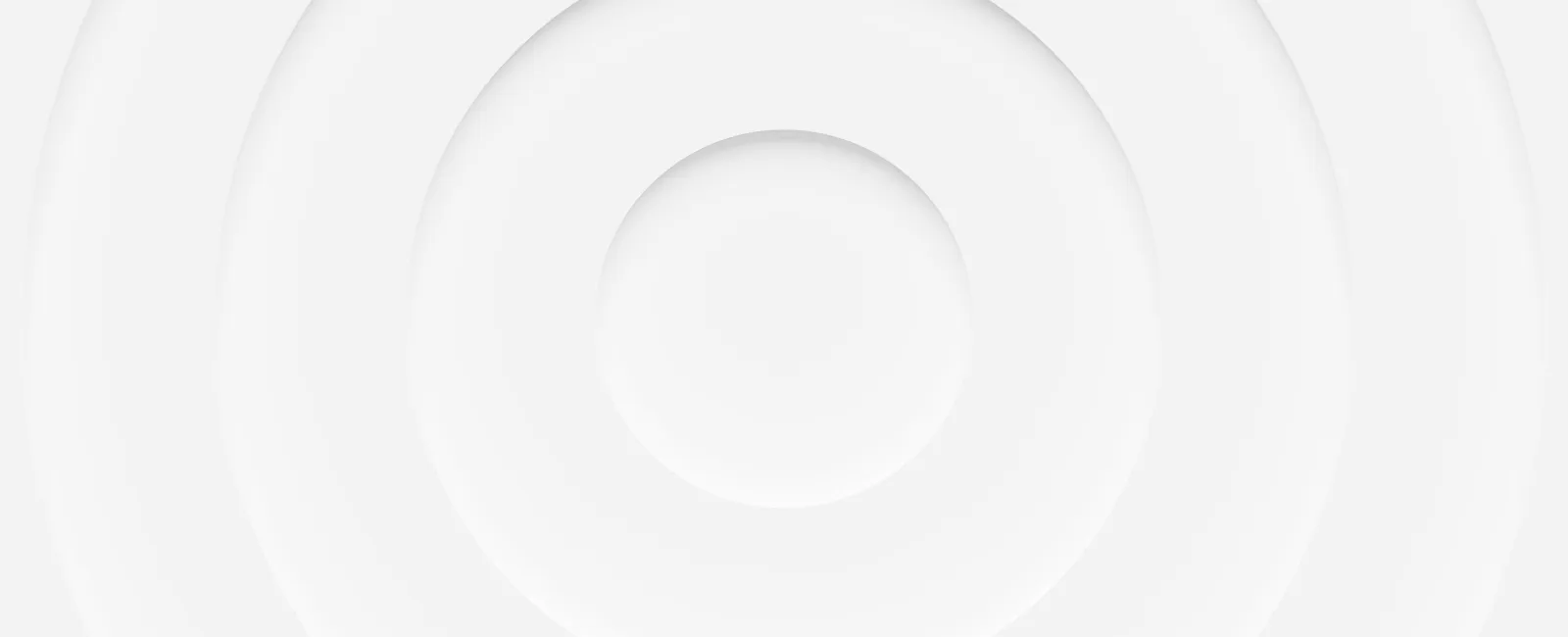 White concentric circles with soft shadows creating a 3D layered abstract design