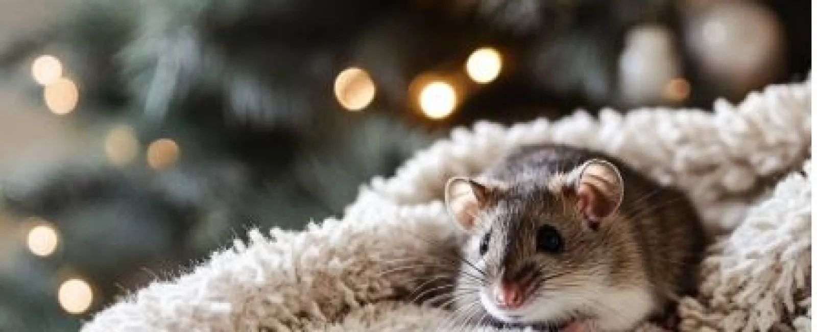 a small animal on a blanket