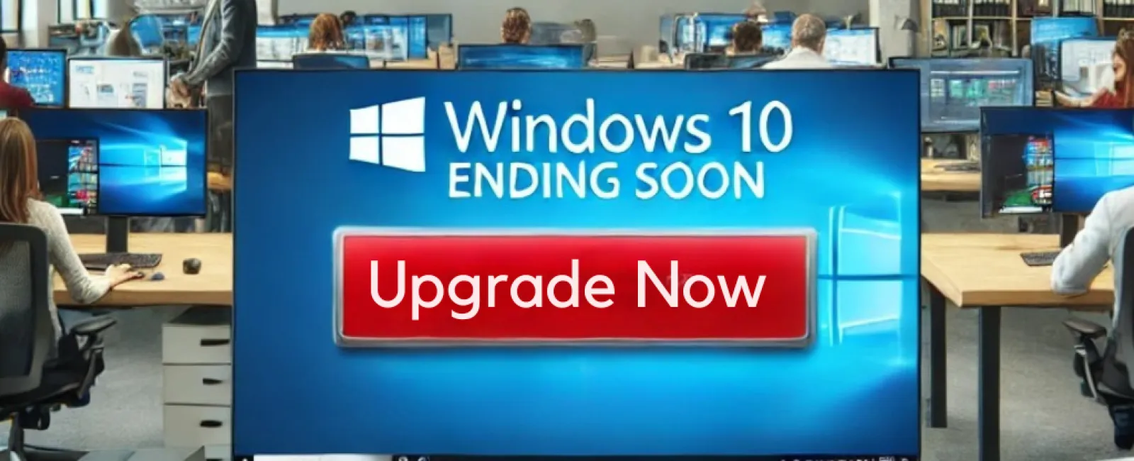 a large screen in a room